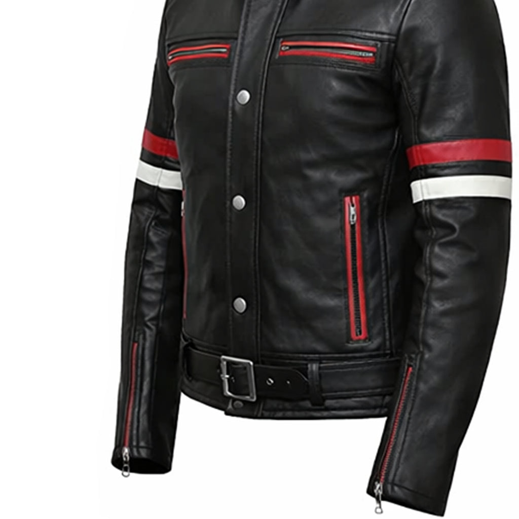Bike Racer Black Leather Jacket