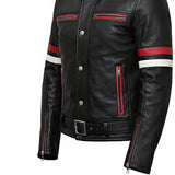 Bike Racer Black Leather Jacket