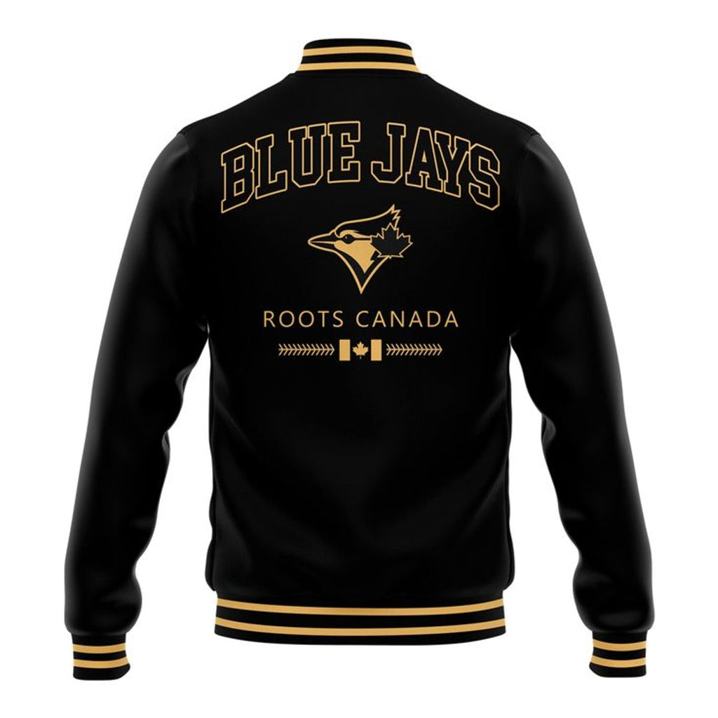 Roots Blue Jays 50th Anniversary Varsity Black Jacket