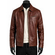 Shirt Style Brown Leather Jacket