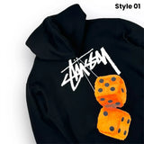 Dice Slim Fit Black Hoodie