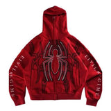 Spider-Man Brand New Day 2026 Cage Web Red Hoodie