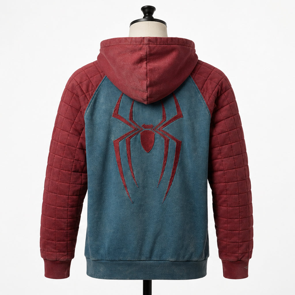 Spider-Man 2026 Quilted Sleeve Raglan Hoodie