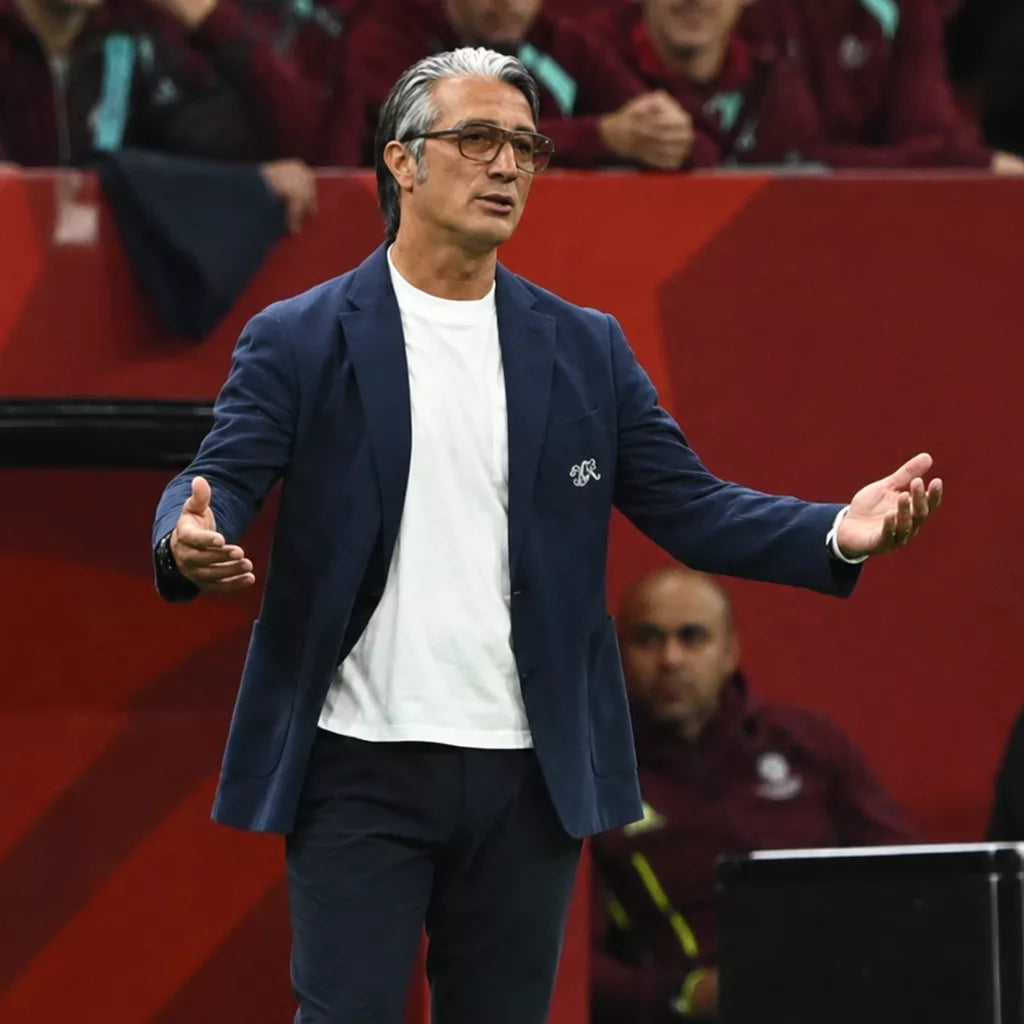 Team Switzerland VS Algeria Murat Yakin Blue Blazer
