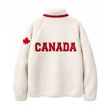 Olympic 2026 Team Canada White Sheerpa Jacket