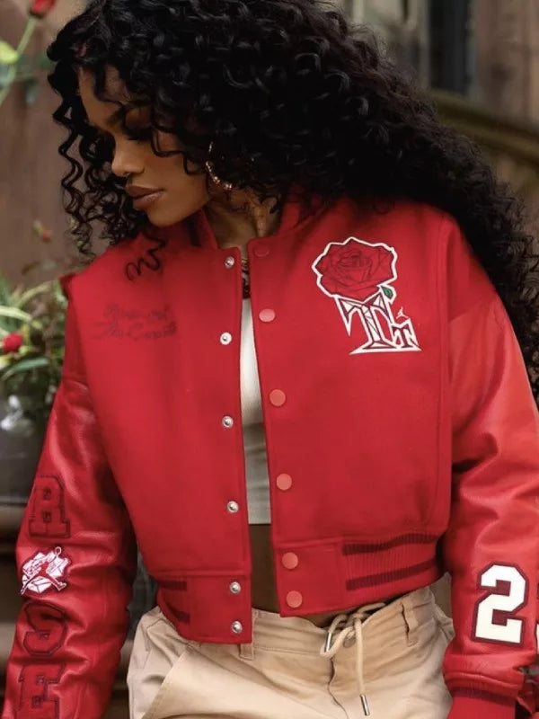 Teyana Red Cropped Jacket