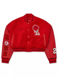 Teyana Red Cropped Jacket