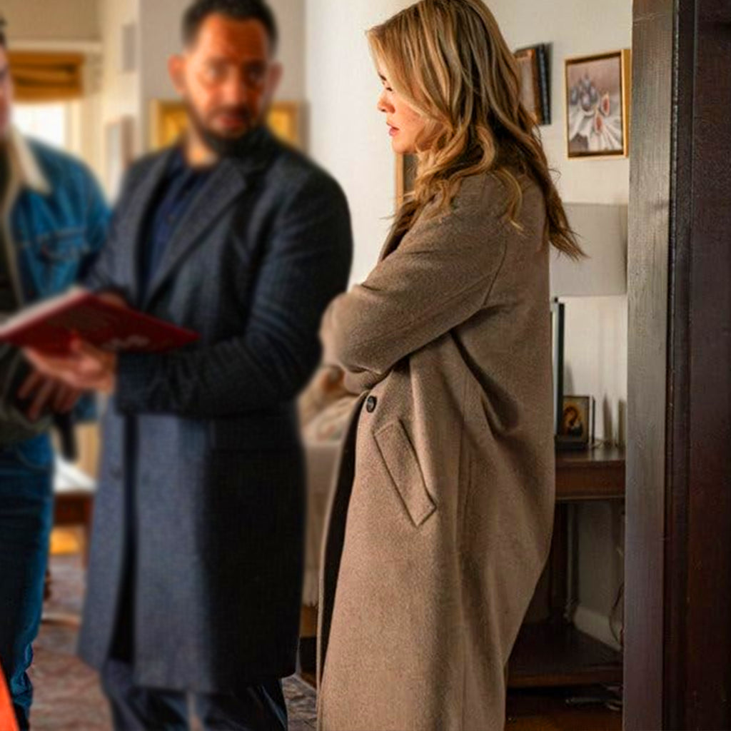 The Hunting Party Season 02 Melissa Roxburgh Brown Coat