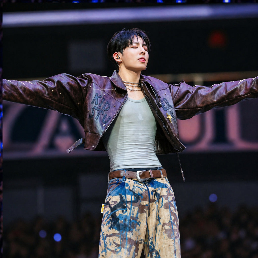 The Kid Who Jumped To The Moon Jungkook Leather Jacket