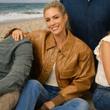 Kristin Cavallari The Reunion Laguna Beach Brown Jacket