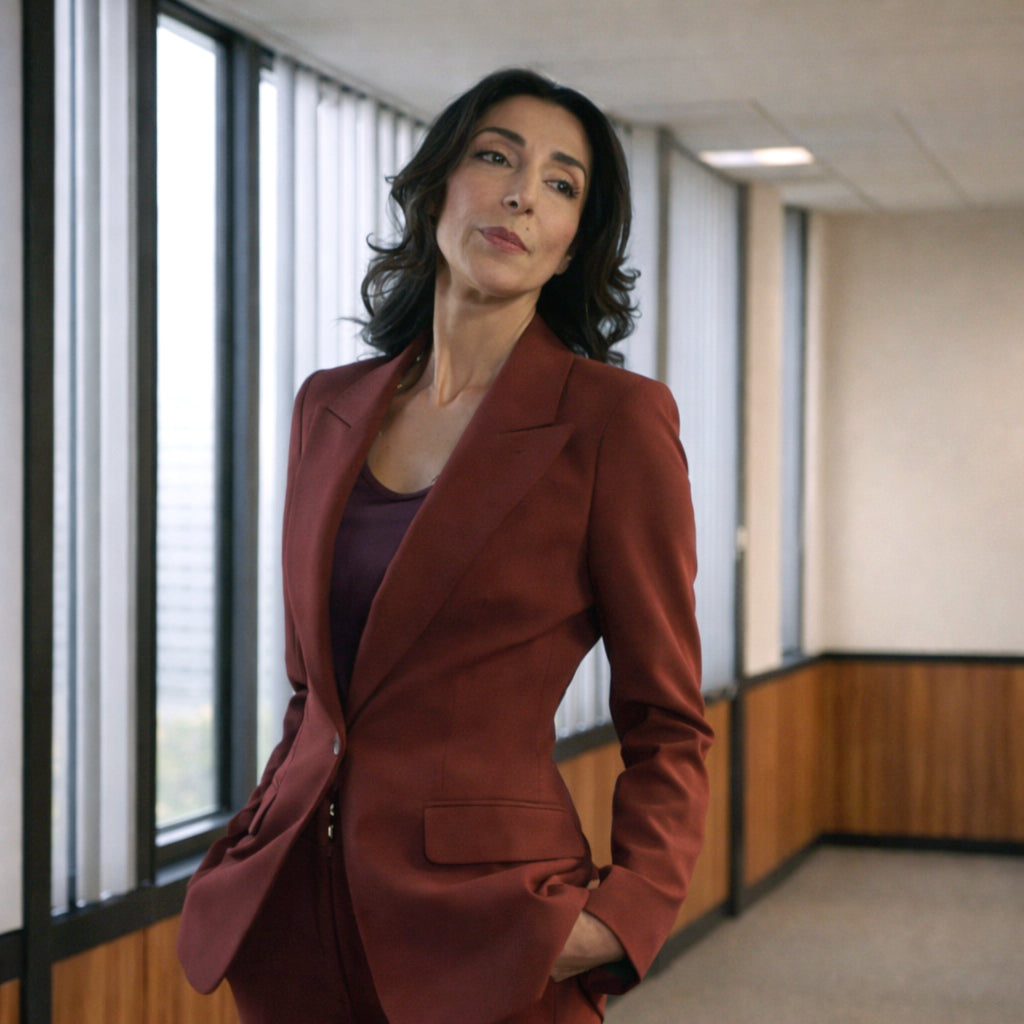 Necar Zadegan The Rookie S08 Red Blazer