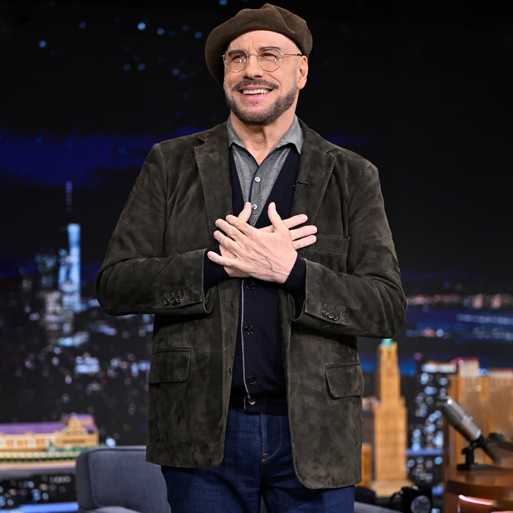 John Travolta The Tonight Show Season 13 Sude Blazer
