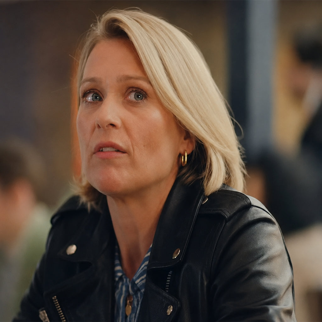 Trying S05 Karen Newman Leather Jacket