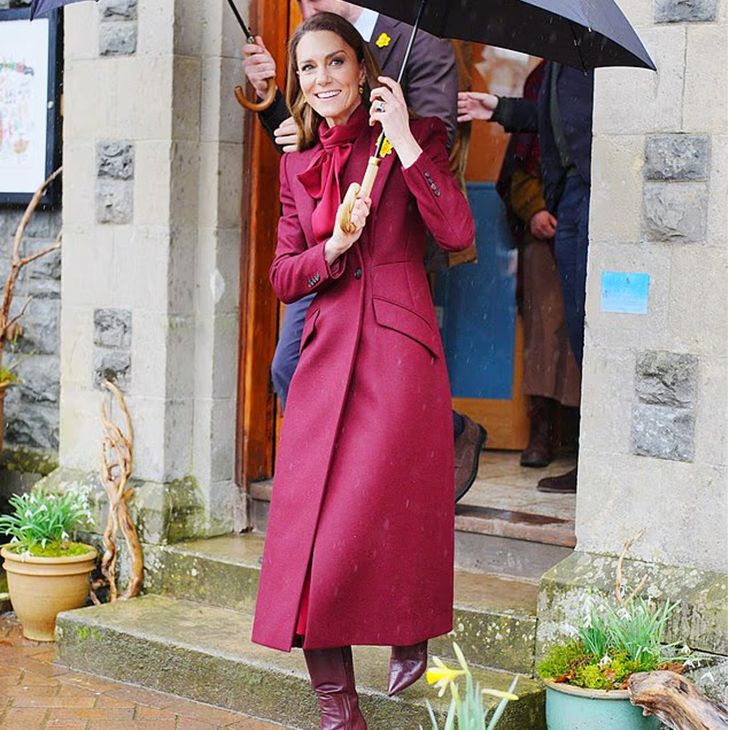 Kate Middleton Wales 2026 Maroon Coat