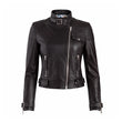 Women Biker Brown Leather Jacket