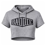 lucia gta 6 crop hoodie grey fleece - view 3